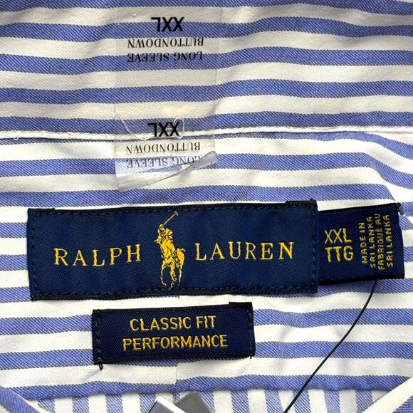 Polo Ralph Lauren Classic Fit Performance Striped Button Down Shirt - Picture 2 of 10